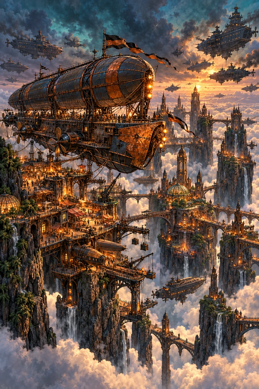The City That Would Not Kneel • original painted steampunk cover
