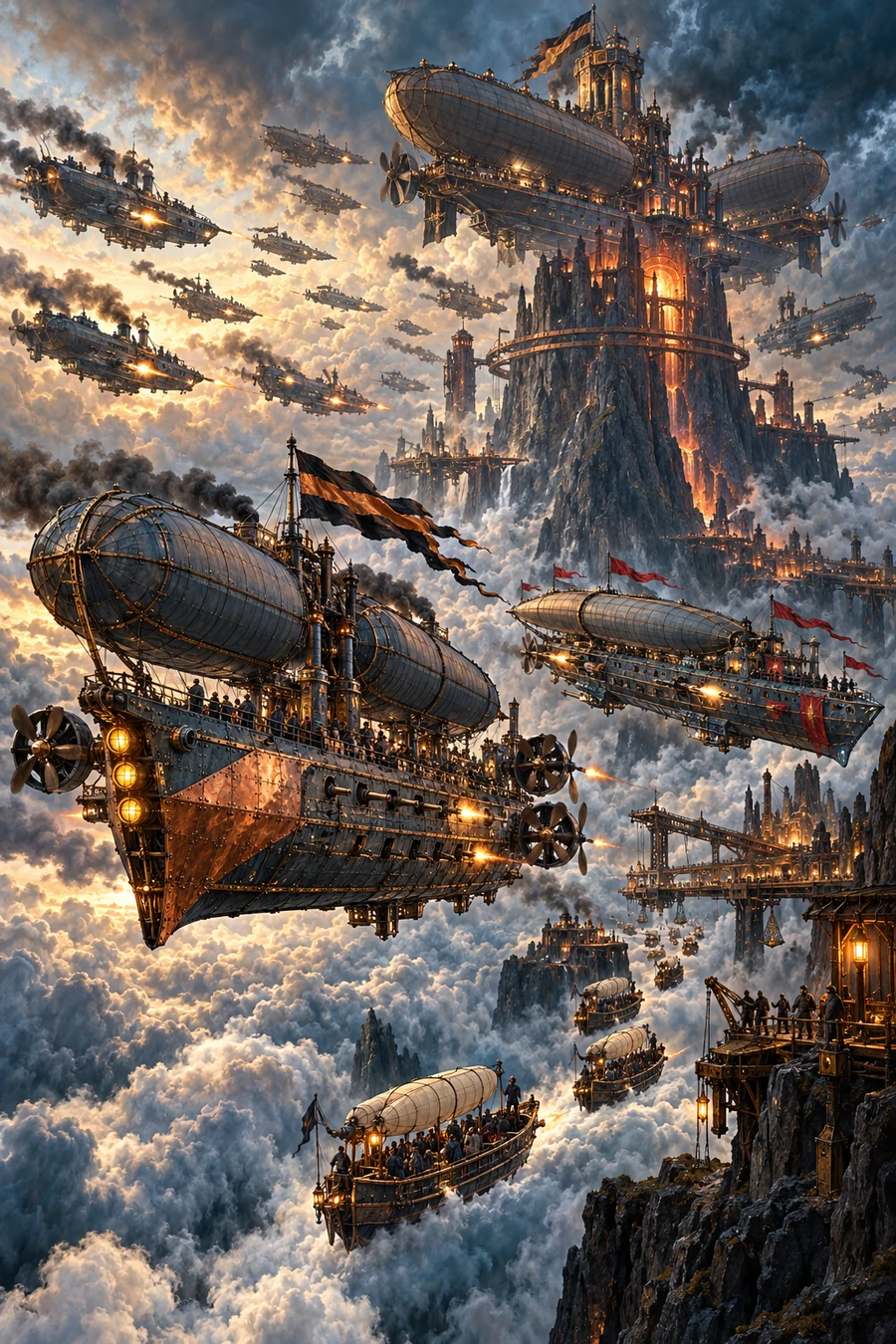 The Unbroken and the Red Mercy escort launches through the Iron Armada.